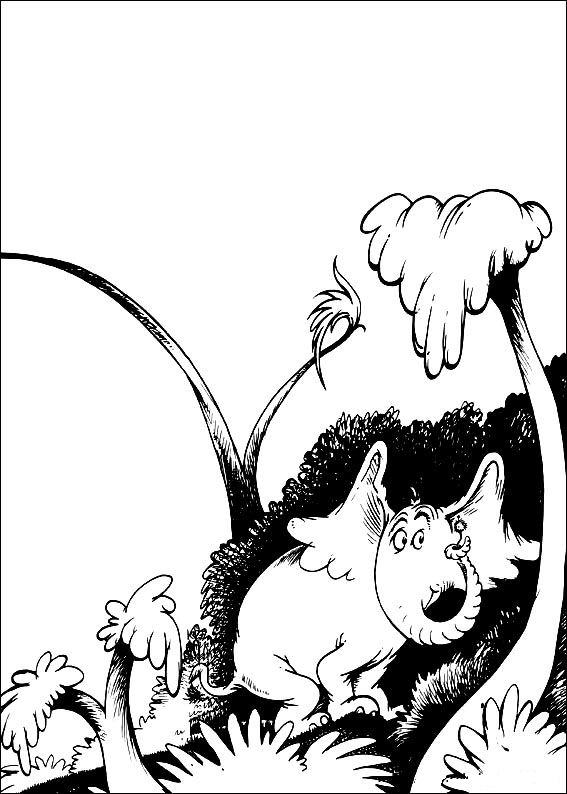 Plansa de colorat cu Horton Dr. Seuss 26 19